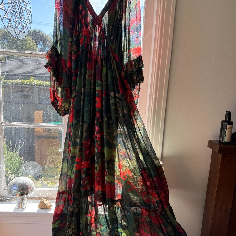 FARM Rio Leopard Camo Maxi Dress